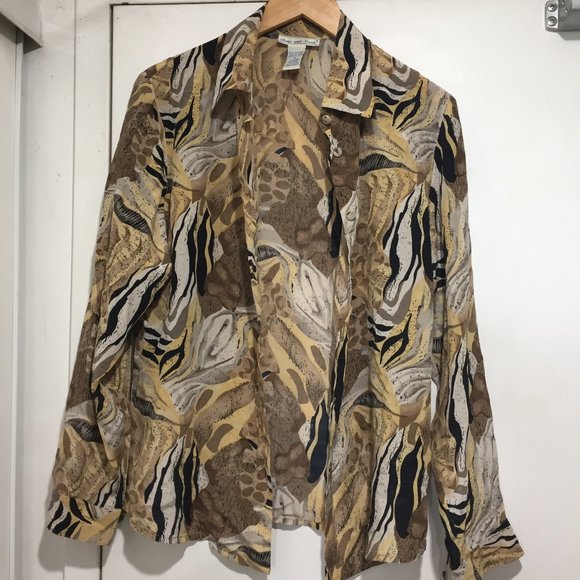 VINTAGE ANNA & FRANK SILK BLOUSE SIZE M - Picture 5 of 5